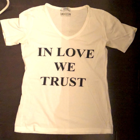 Moschino Tops - In Love We Trust Tshirt